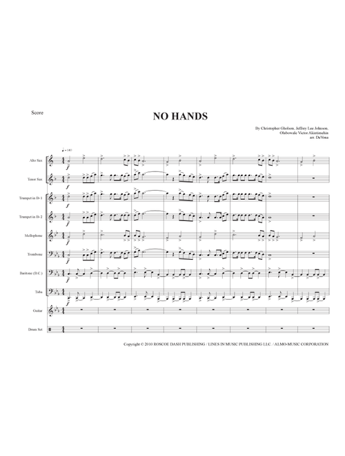 No Hands (Arr. Chris DeVona) - Jeffrey Lee Johnson, Christopher Gholson, Olubowale Victor Akintimehin (Large Ensemble)
