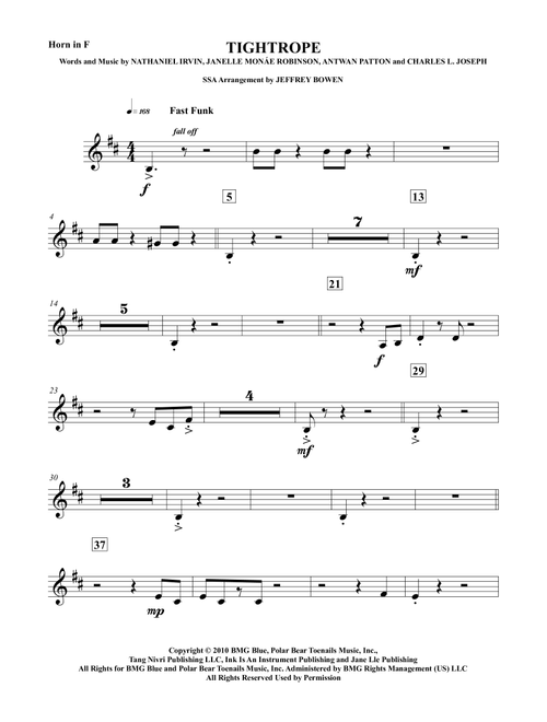 Tightrope (Arr. Jeffrey Bowen) - Janelle Monáe (Concert Band)