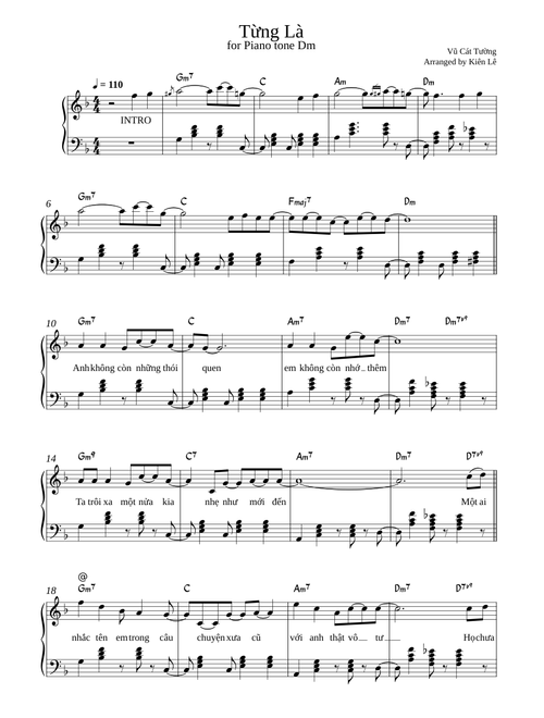 TỪNG LÀ Dm Piano Cover