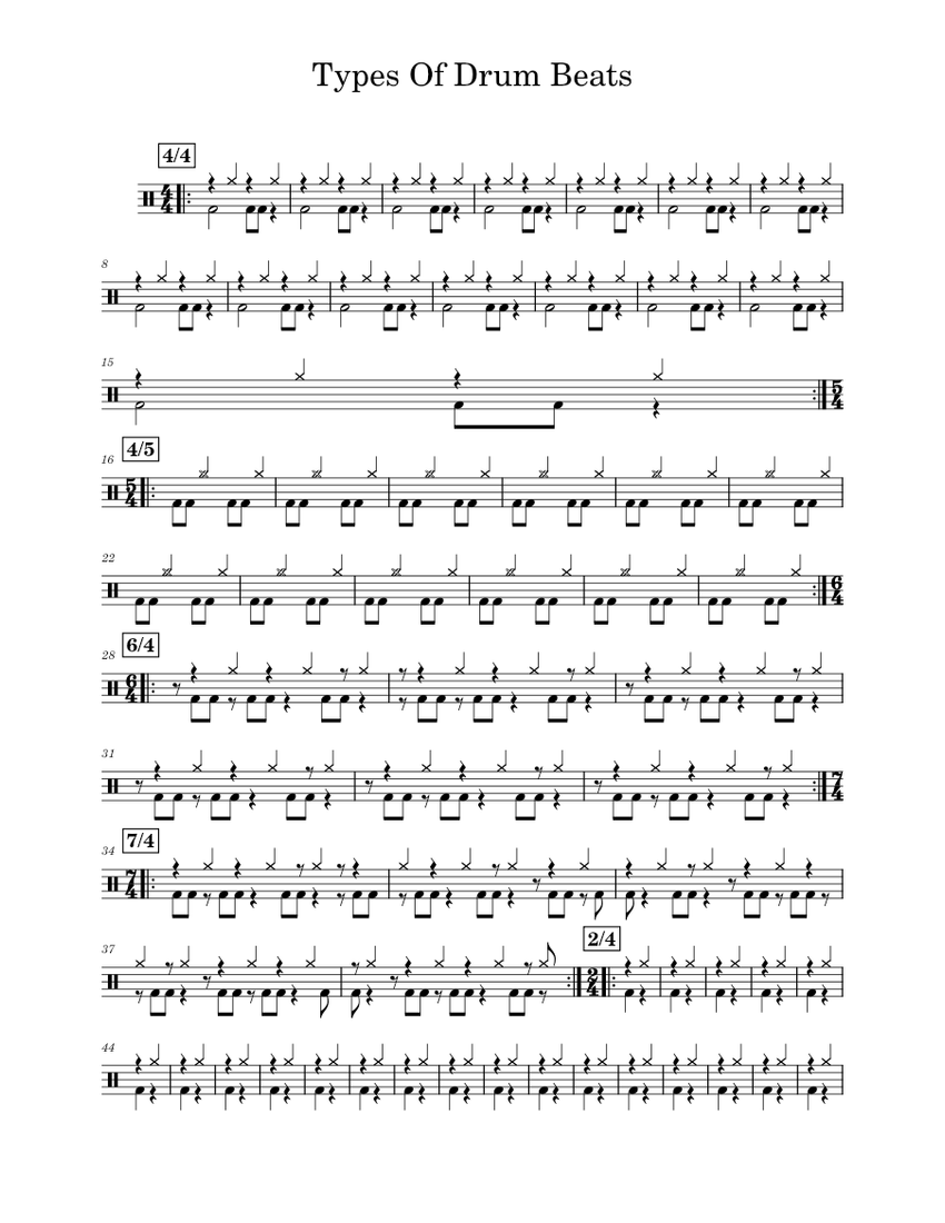 types-of-drum-beats-sheet-music-for-drum-group-solo-musescore
