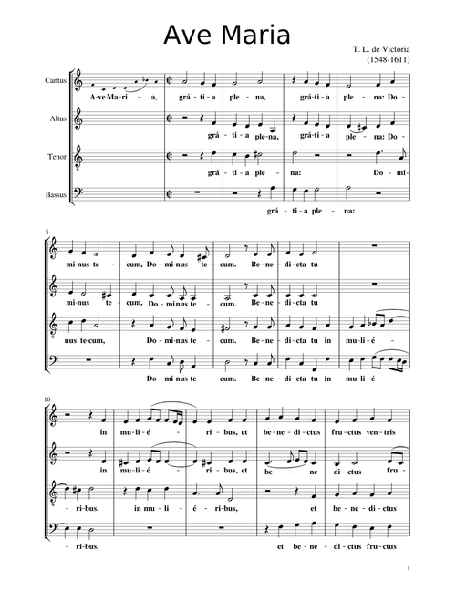 Ave Maria by Victoria(1548-1611)