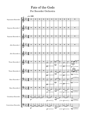 Fate of The Gods – Steven Reineke / For Recorder Orchestra Sheet