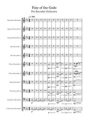 Fate of The Gods – Steven Reineke / For Recorder Orchestra Sheet Fate of The Gods – Steven Reineke / For Recorder Orchestra Sheet