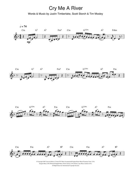 Cry Me A River - Justin Timberlake (Clarinet Solo)