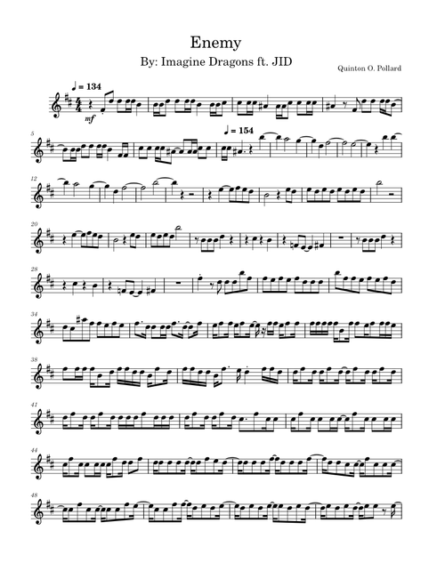 Enemy – Imagine Dragons ft. JID Flute solo