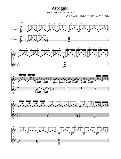 Carl Friedrich Abel - Arpeggio WK205