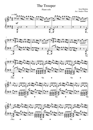 The Trooper - Iron Maiden Sheet Music for Piano (Solo) | MuseScore.com