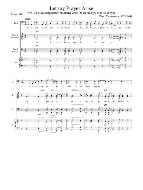 Chesnokov - Let my prayer arise A-minor