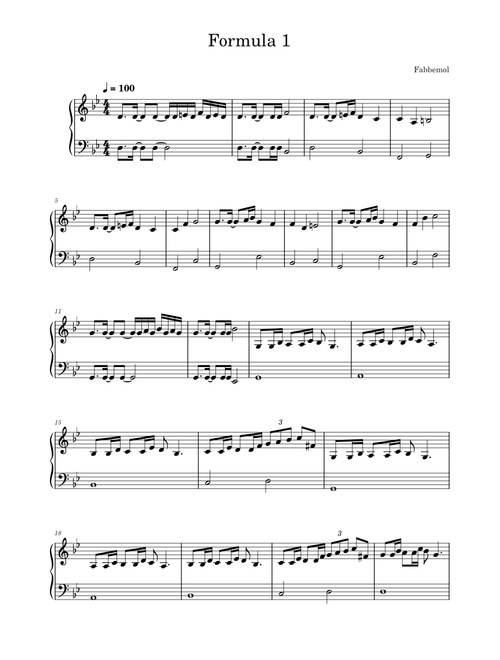 Formula 1 Theme – Brian Tyler Easy Version.