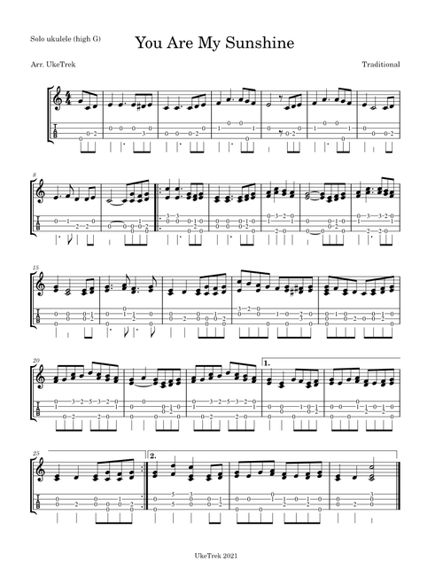 You Are My Sunshine – Traditional
