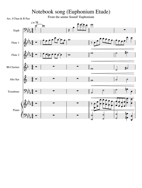 Notebook song (Euphonium Etude) - Sound! Euphonium