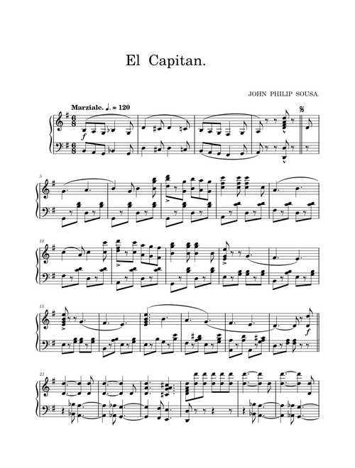 El Capitan March (A and B Sections)