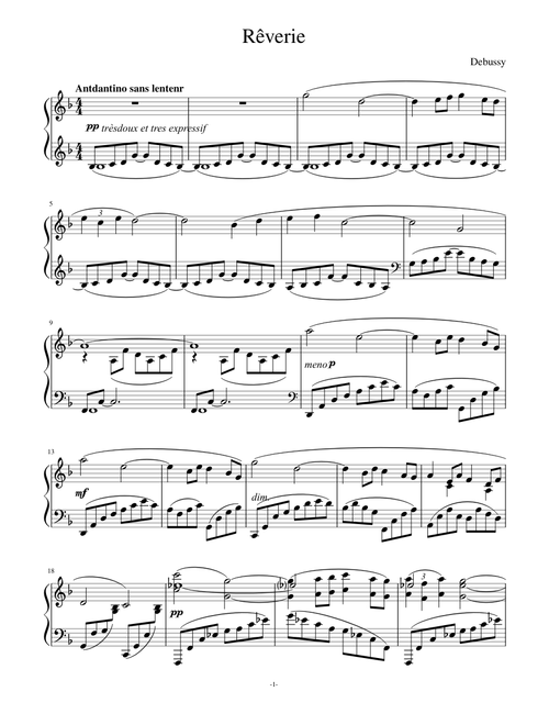 Rêverie :Debussy :fix