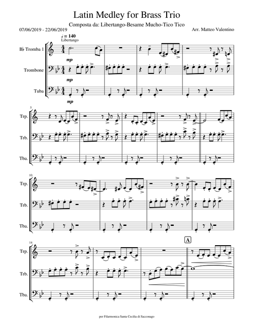 Latin Medley for Brass Trio
