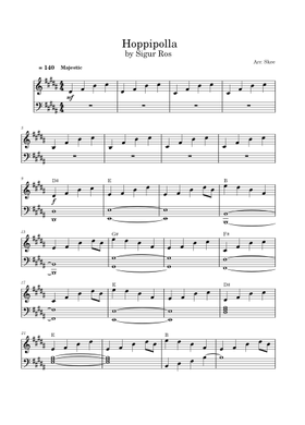 Free Hoppipolla by Sigur Rós sheet music | Download PDF or print