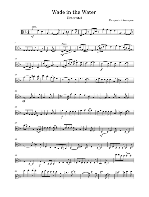 Wade In The Water – African-American Spiritual Wade In The Water – Viola Loop
