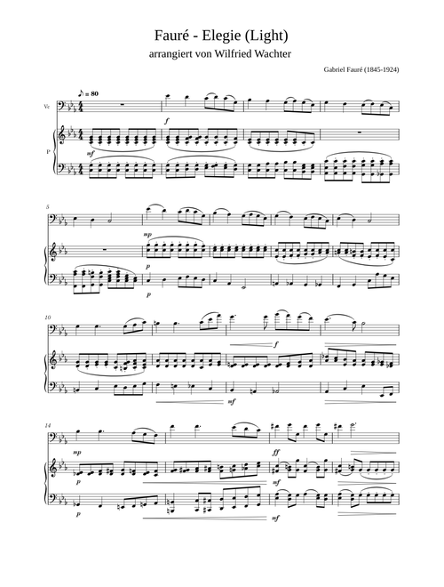 Fauré - Elegie (Light)