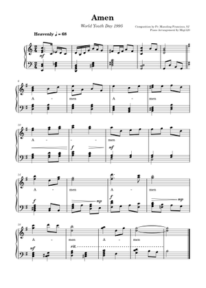 Amen - SJ Fr. Manoling V. Francisco Sheet Music with Chords for Soprano ...