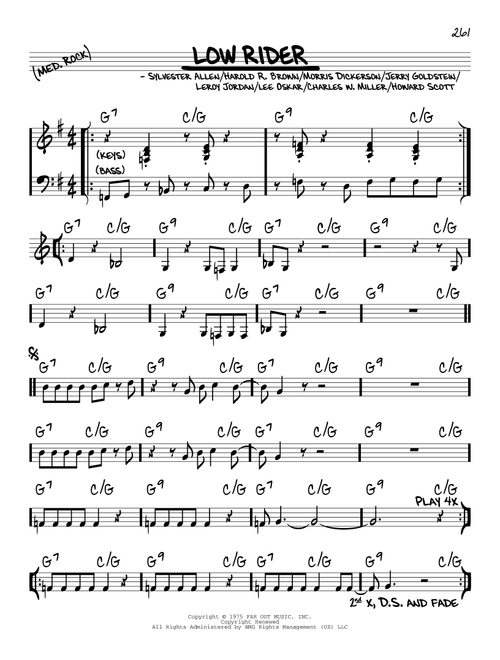 Low Rider - War (Real Book - Melody-Chords)