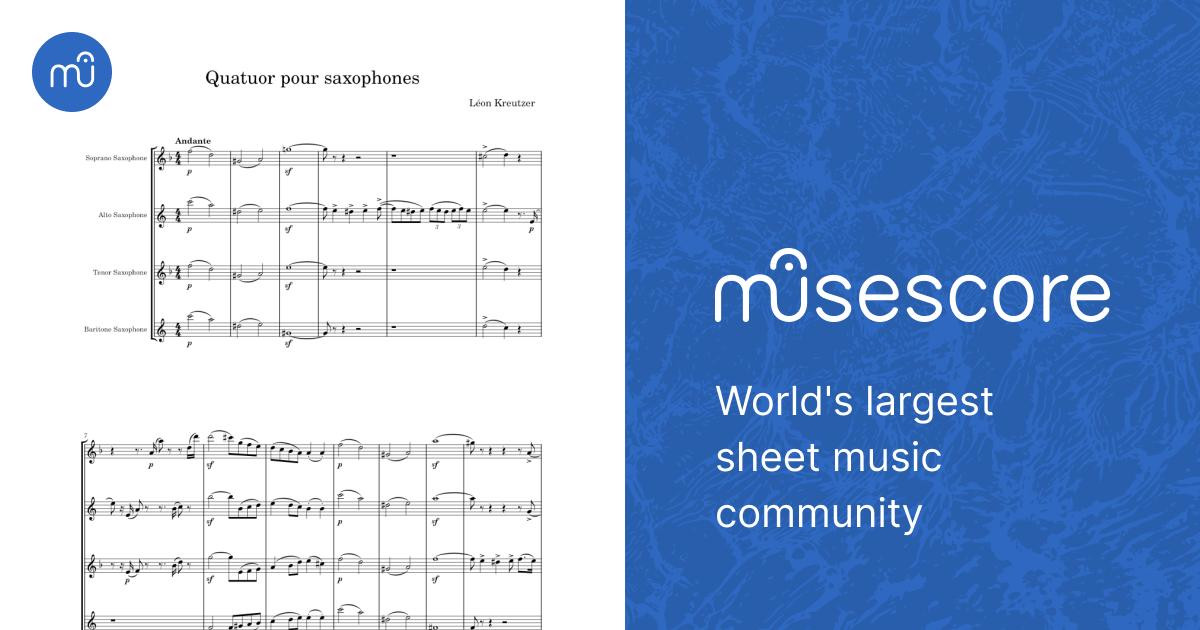 Quatuor pour saxophones - Léon Kreutzer Sheet Music for Saxophone
