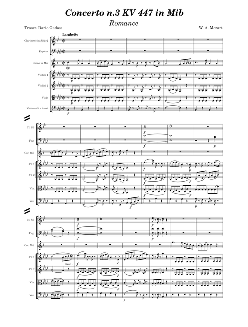 Concerto per corno n.3 K.447 II Romance
