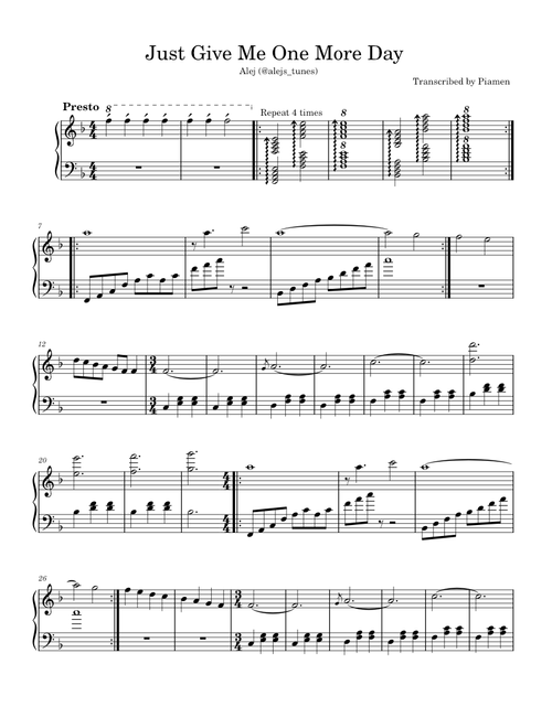 Just Give Me One More Day – Alej