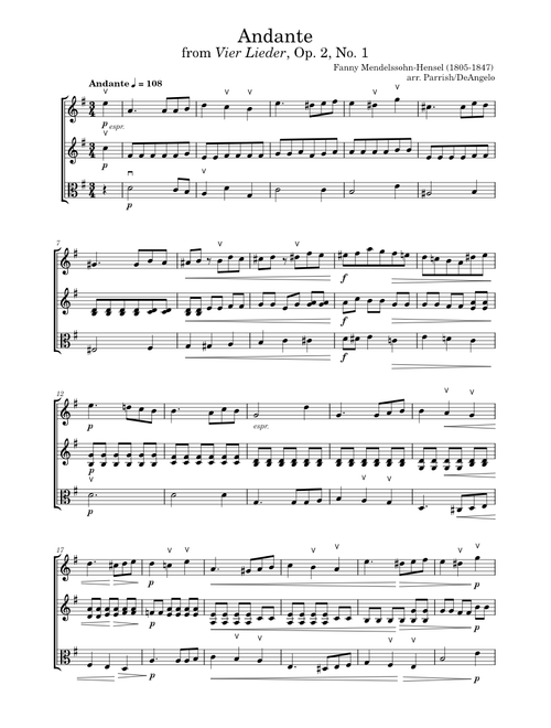 Andante from Vier Lieder, Op. 2, No. 1 – Fanny Mendelssohn-Hensel
