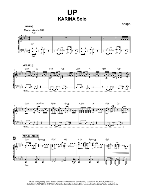 UP - KARINA Solo - aespa (Piano)