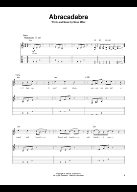 Free Abracadabra by Steve Miller Band sheet music | Download PDF
