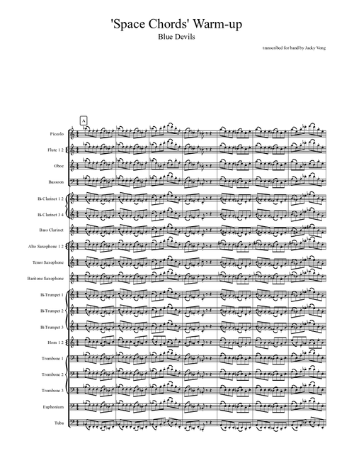 'Space Chords' Warm-up
