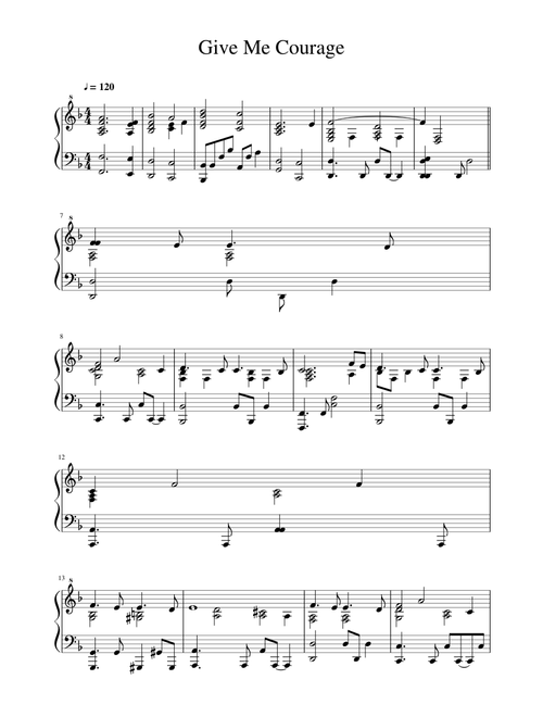 JW Music Give Me Courage Piano Cover