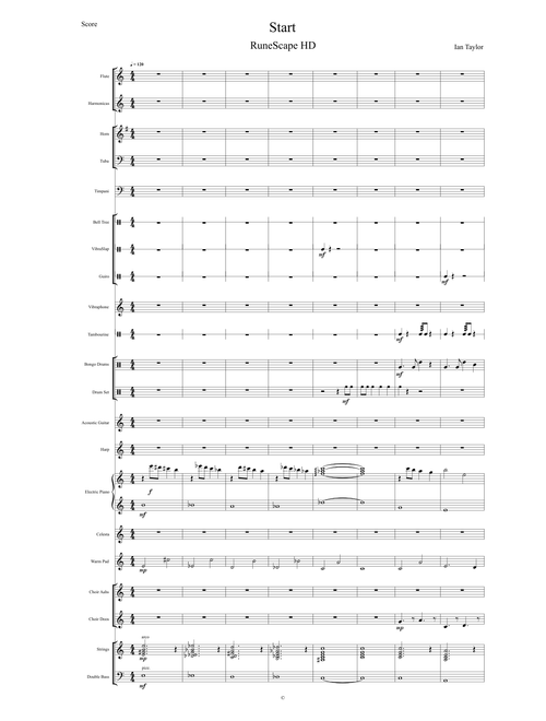 Start (RuneScape HD) - Transcribed Score