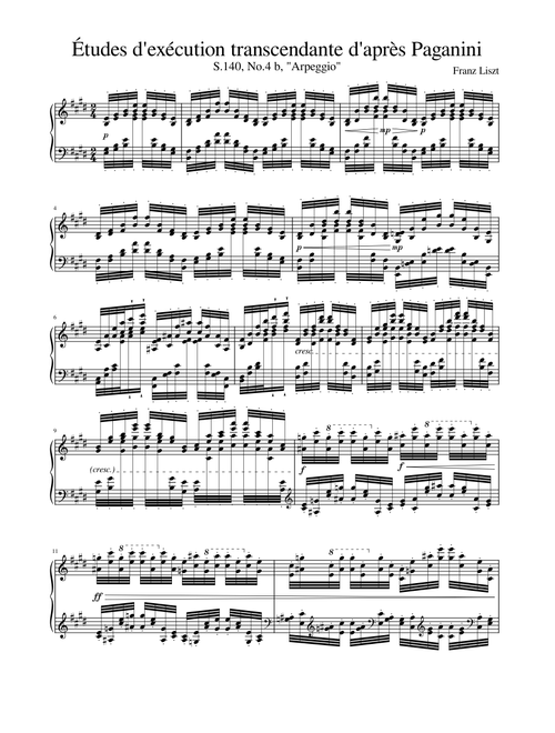 Études d'exécution transcendante d'après Paganini No.4 b – Franz Liszt