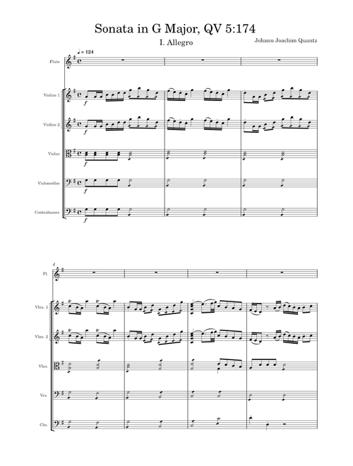 Flute Sonata in G major, QV 5:174 – Johann Joachim Quantz