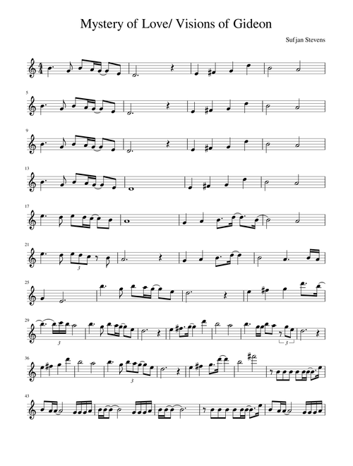 Mystery of Love/ Visions of Gideon Flute Solo
