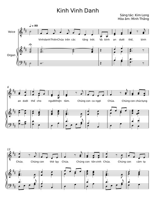 Kinh Vinh Danh – Kim Long;Minh Thắng