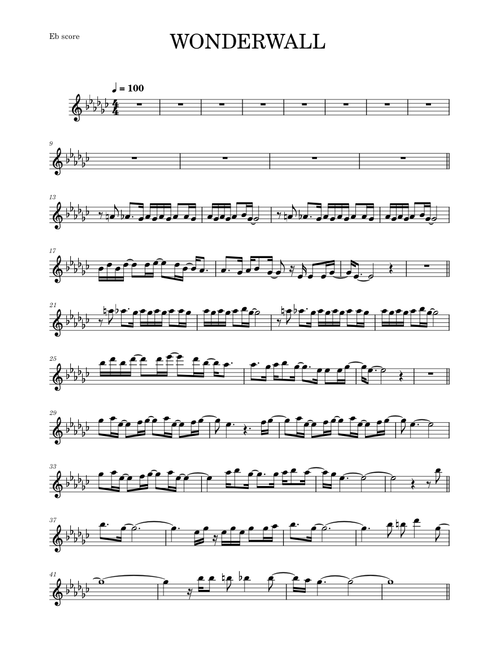 Wonderwall – Oasis (ALTO SAX RMX)