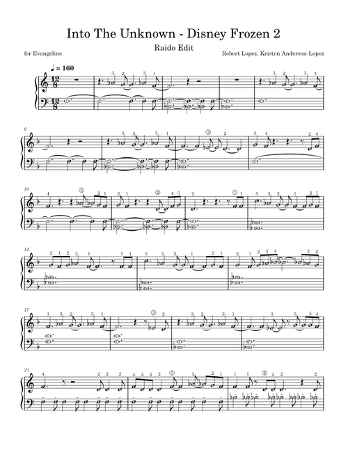 Into the Unknown from "Frozen 2" – AURORA Idina Menzel F Major
