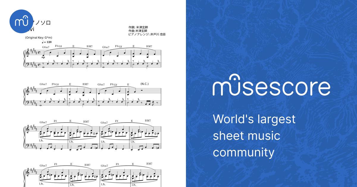 Vivi - 米津 Sheet Music with Chords for Piano (Solo