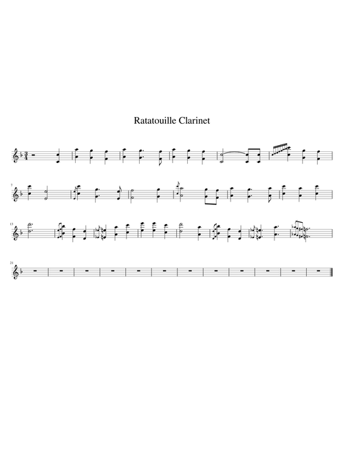 Ratatouille Clarinet