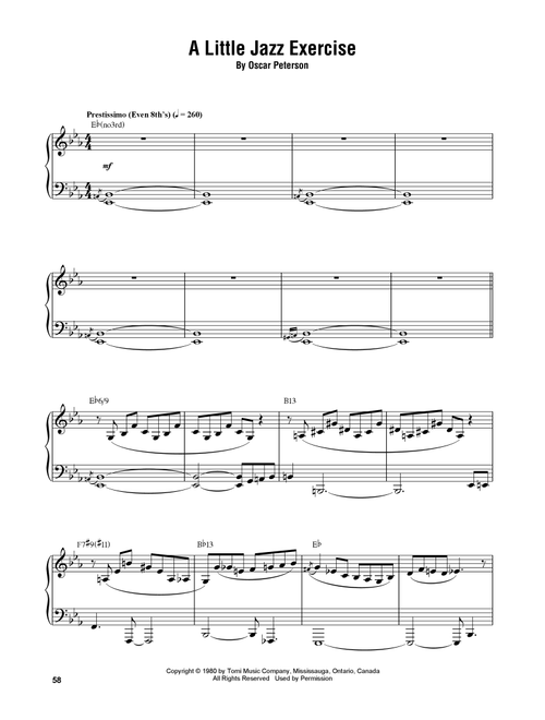 A Little Jazz Exercise - Oscar Peterson (Piano Transcription)