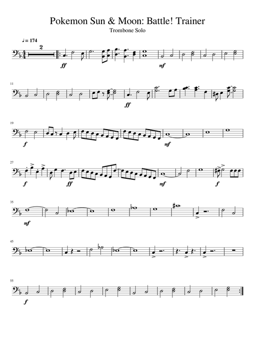 Pokemon Sun & Moon: Battle! Trainer - Trombone Solo