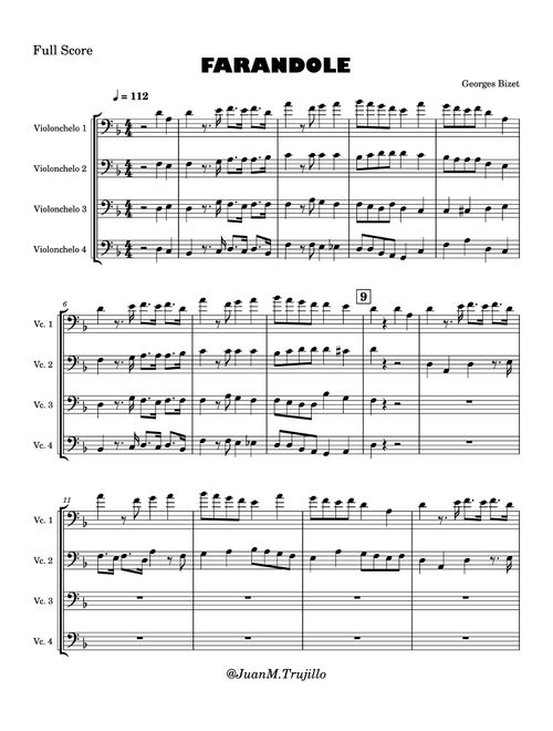 FARANDOLE (Arr. @JuanM.Trujillo) - G. Bizet (Small Ensemble)