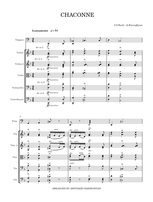 Chaconne from Violin Partita No.2 in D minor – Johann Sebastian Bach/Arista.TIMPANY VERSIONkes Barseghyan