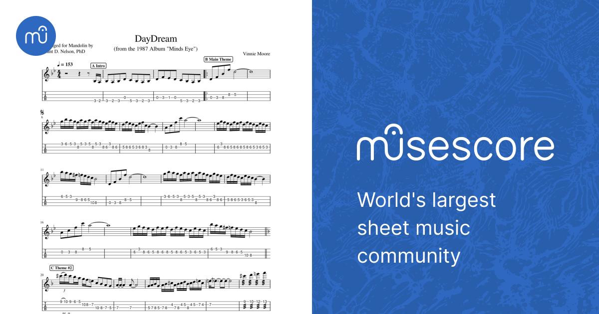DayDream_Vinnie_Moore Sheet Music and Tab for Guitar (Solo