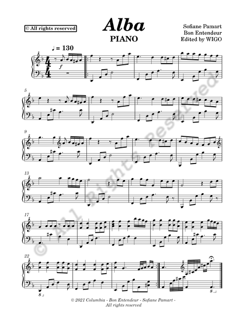 𝔸£ℬ𝔞 – $⨏ℕ℮ ¶mⓇt & ℬℕ ℮ℕt𝚍Ⓡ - ( Piano Solo Piece ) - Alba