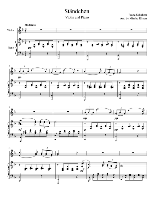 Ständchen for Violin and Piano