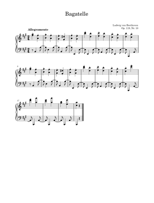 Beethoven — Bagatelle Nr. 10
