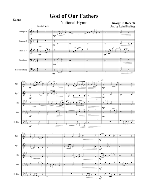 God of Our Fathers (Arr. Laird Halling) - George W. Warren (Brass Ensemble)