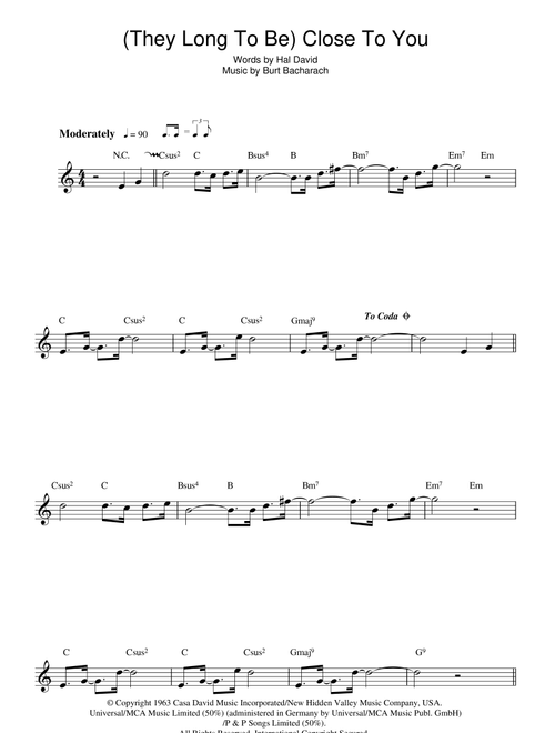(They Long To Be) Close To You - Carpenters (Flute Solo)
